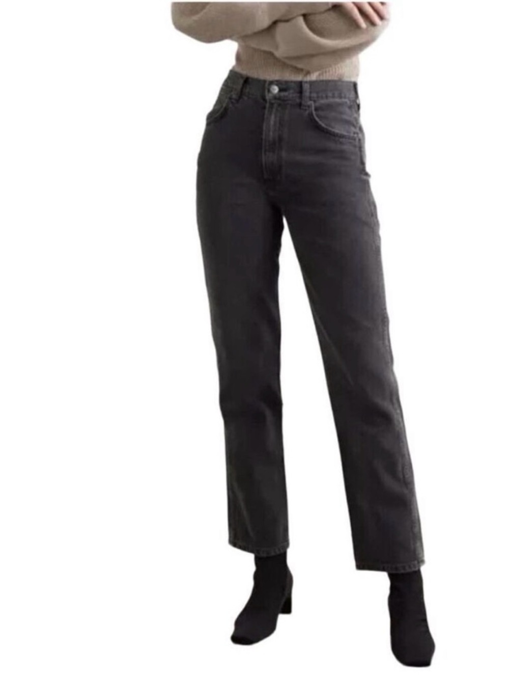 Reformation Jeans Vintage High Straight Jean Size 27 Monterey Wash Gray Baggy